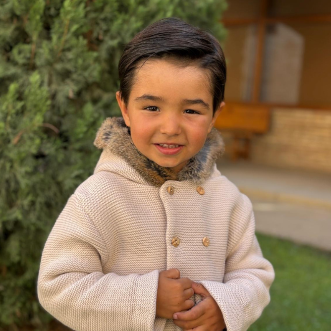 Abrigo punto pelo natural Arena