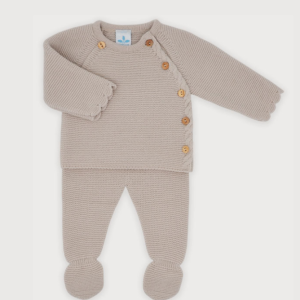 Conjunto Bebe polaina color Arena