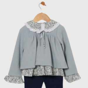 Sudadera detalle cuello bebe Coco Acqua