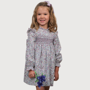 Vestido punto smock colecc. Grape  Cua-Cuak