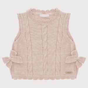 Chaleco punto Rosa ceniza Colec. Cardiff Martin Aranda