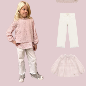 Conjunto blusa vichy y palazzo Martin Aranda