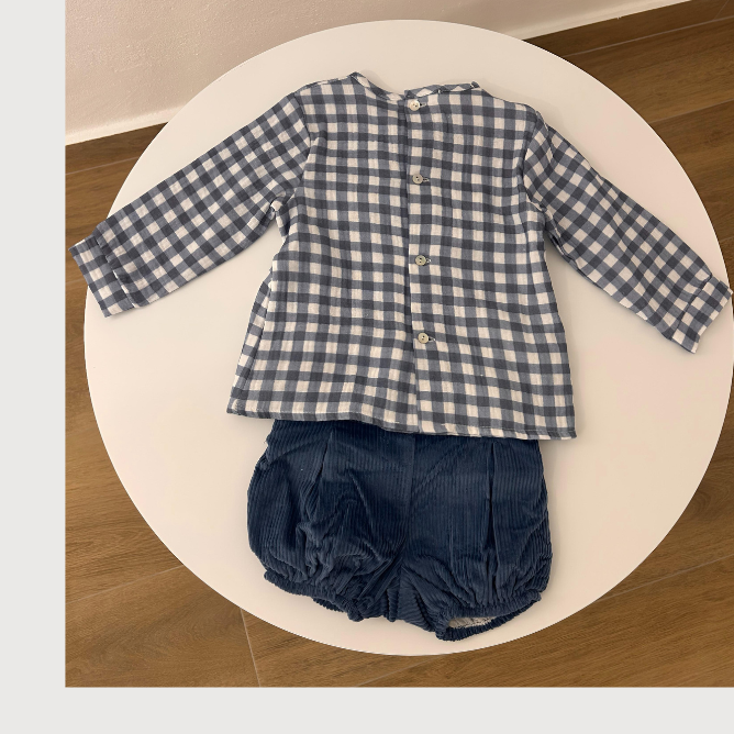 Conjunto Vichy pantalon Coco Acqua - Imagen 4